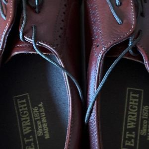 ET Wright Leather men’s golf cleats New